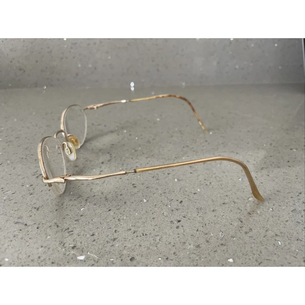 Lauren Hutton Eyeglasses Frames ONLY L065 Shell Flex Hinge 49-19-130 half rim